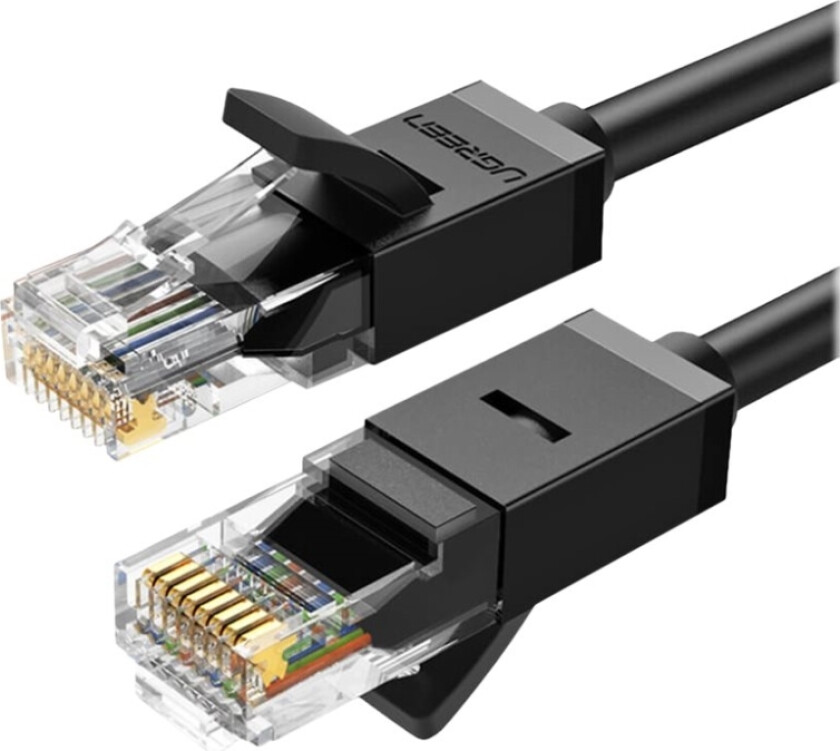 Nw102 - Nettverkskabel - Rj-45 (Hann) Til Rj-45 (Hann) - 15 M - Utp - Cat 6 - Formstøpt, Uten Hindringer - Svart