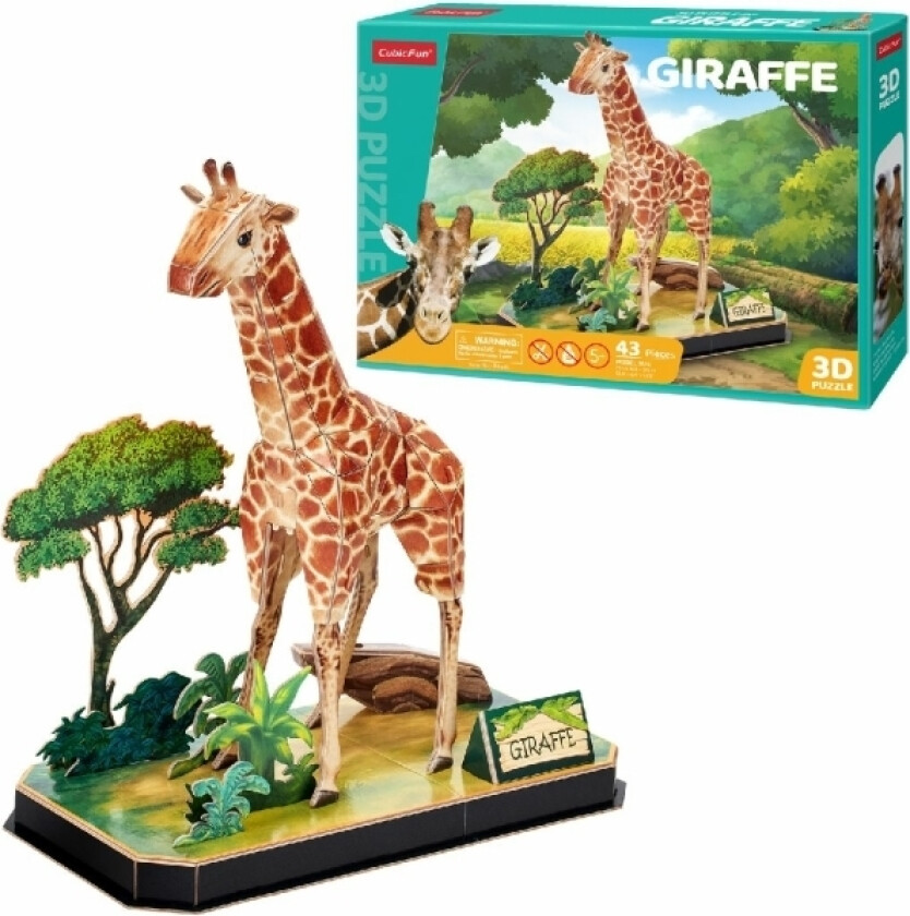 Pussel 3D Giraffe Dyr.