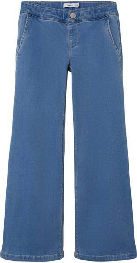 Name It Salli 8293 Wide Jeans Til Barn, Light Blue Denim