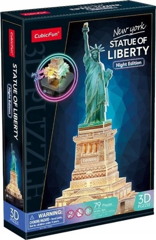 Cubicfun Puzzle 3D Led Statue Of Liberty (Nattversjon)