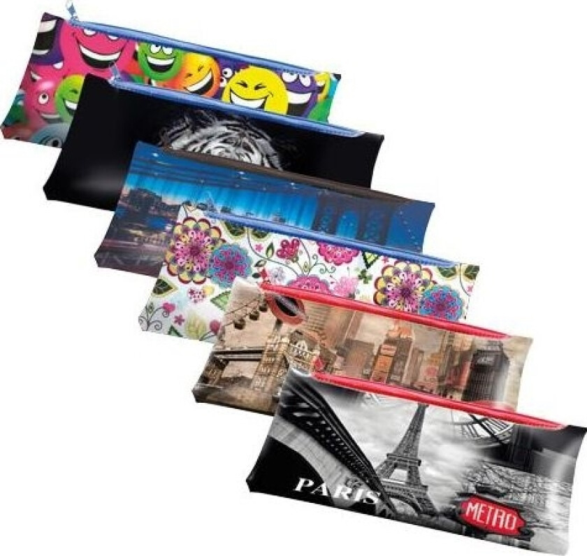 Panta Plast Pennal Penal Med Trykk Og Glidelåsblanding