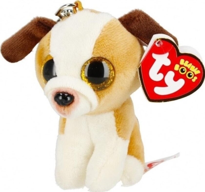 Nøkkelring Plysj Nøkkelring Ty Beanie Boos Hugo Hund 10Cm 35258