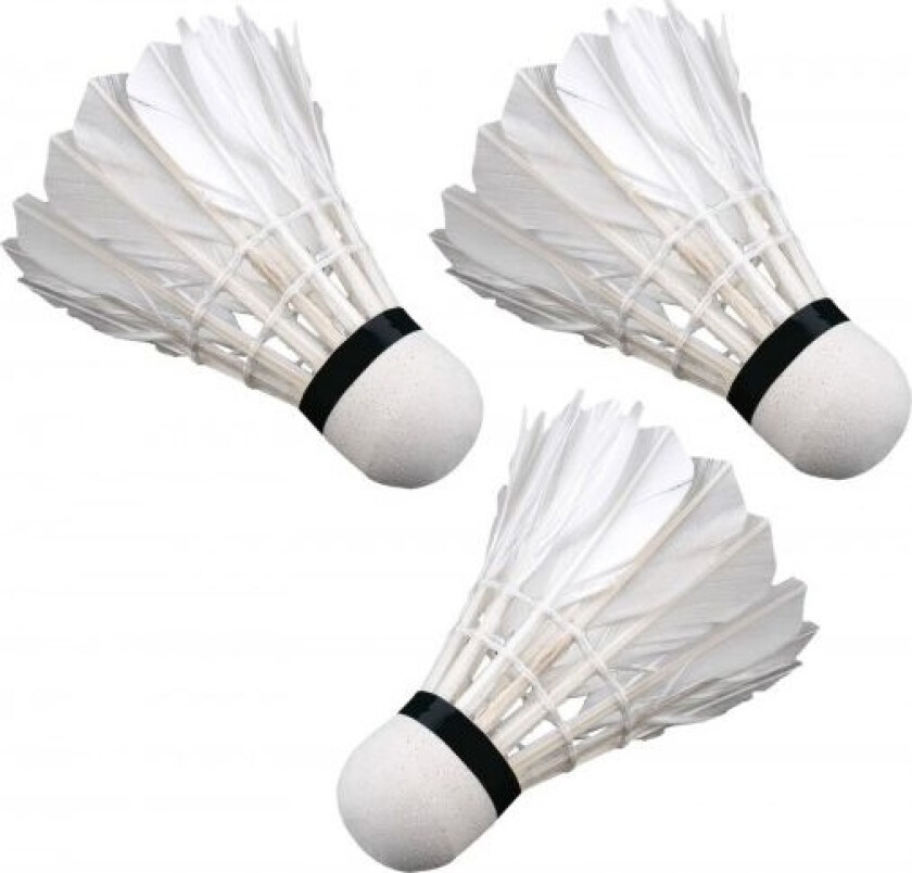 Badminton Shuttlecocks Feather 3 Pcs. White
