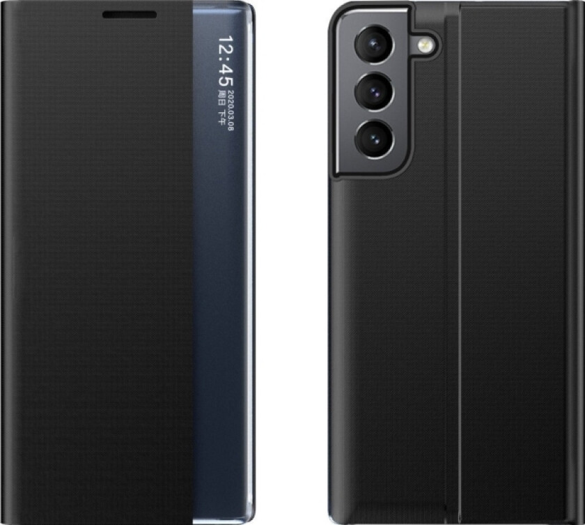 New Sleep Case Deksel Til Samsung Galaxy A14 Deksel Med Klaffstativ Sort