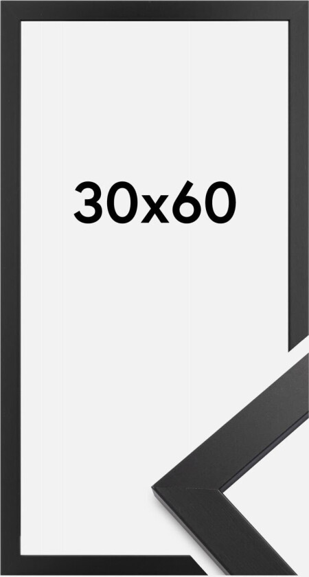 Ramme Black Wood Akrylglass 30x60 Cm