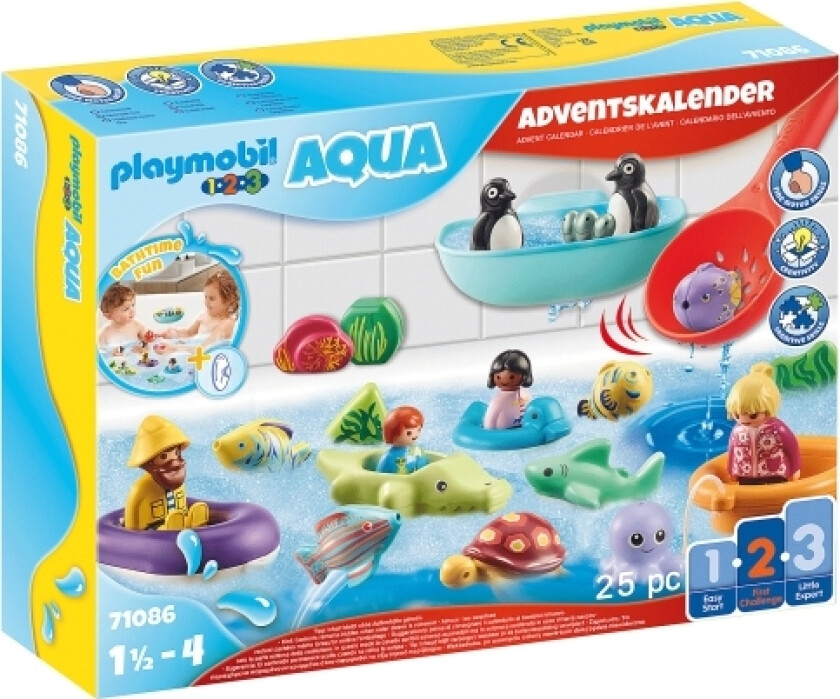 1.2.3 Aqua: Adventskalender Badeglede - Lekesett På Badet - Gutt/Jente - 1,5 År - Flerfarget (71086)