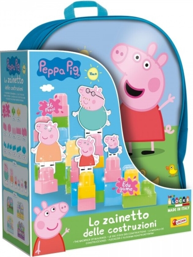 Lever Gris Peppa-Ryggsekk Med Byggekloser