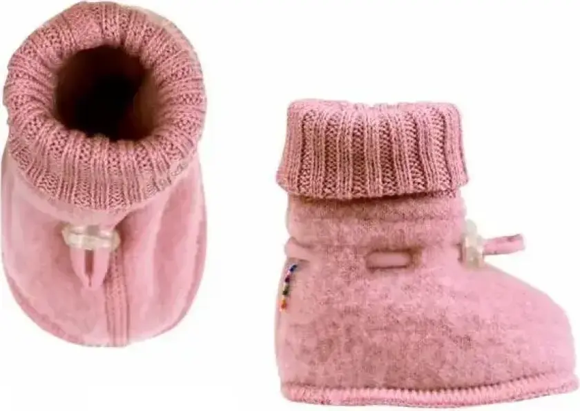 Bilde av Ullfleece Booties Til Baby, Old Rose