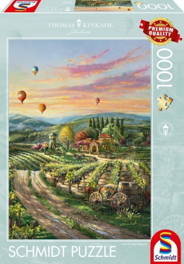 Thomas Kinkade Studios: Peaceful Valley Vineyard, 1000 Stykker, Landskap, 12 År
