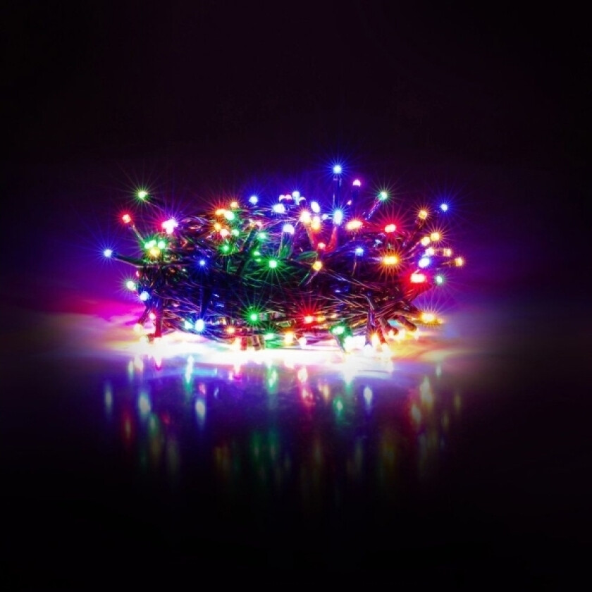 500 LED fargerike juletrelys