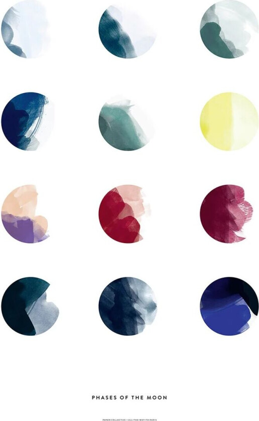 Bilde av Moon Phases poster 50x70 cm