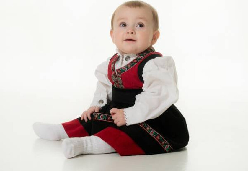 Rød Festdrakt Baby Jente