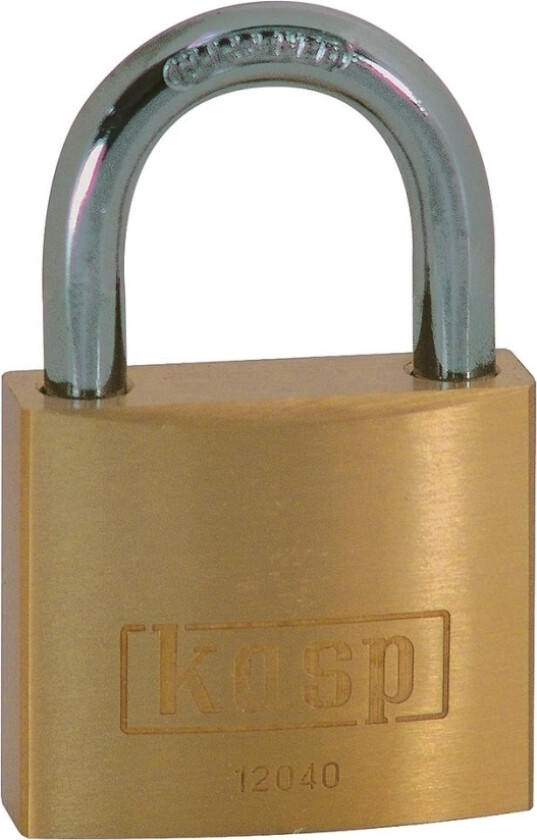 K12040 Hængelås 40 Mm Forskellige Gyldengul Nøglelås