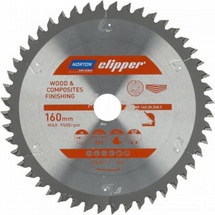 Clipper Clipper Sirkelsag For Tre Og Kompositt 255Mmx30mm X 24Z (70184608068)