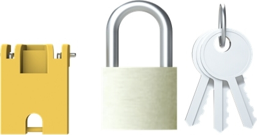 Abb Gjf1101903r0003, Tradisjonell, Nøkkellås, Rustfritt Stål, 9 Mm, 1,6 Cm, 21 Mm