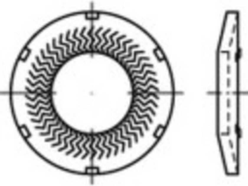 Bilde av Låsekantskiver 5 Mm 10.2 Mm Rustfrit Stål A4 1000 Stk 1069906