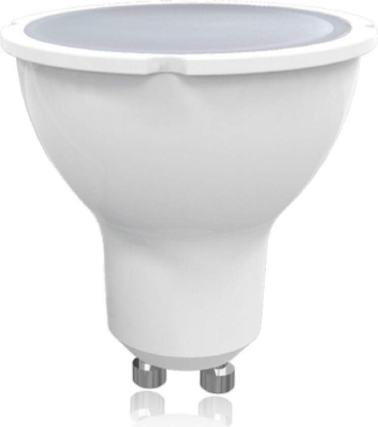 Omelgu10-7W-6000, 7 W, Gu10, 620 Lm, 25000 Timer, Kjølig Hvit