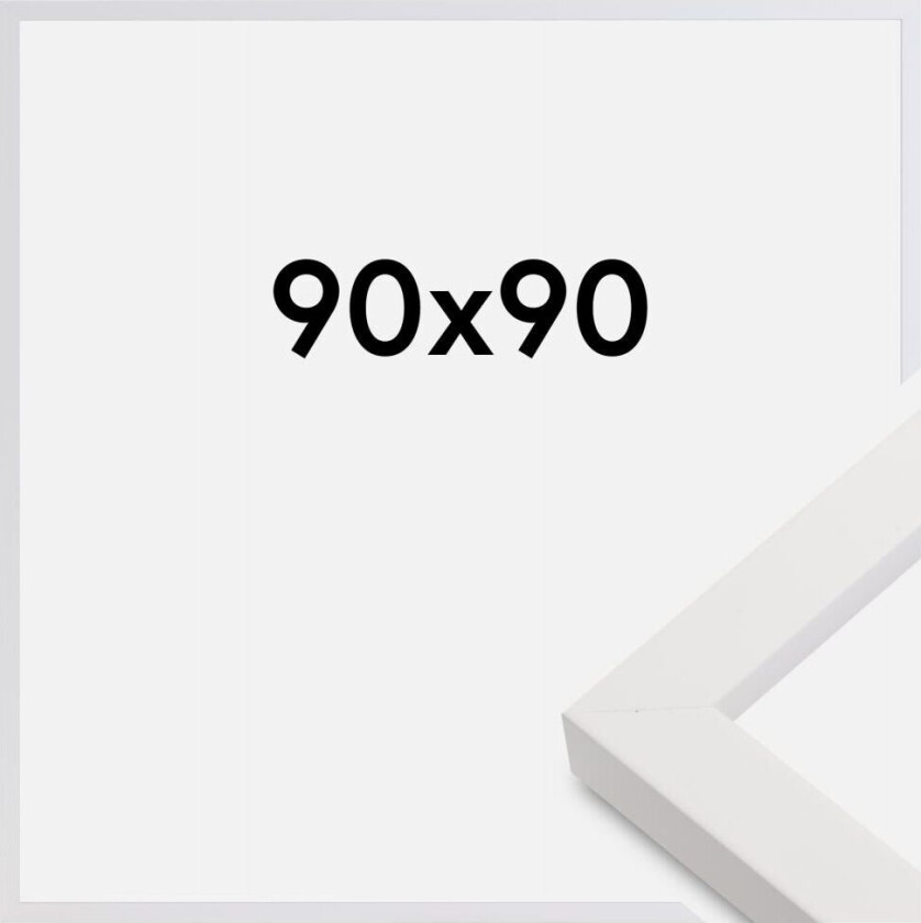 Ramme Blocky Akrylglass Hvit 90x90 Cm
