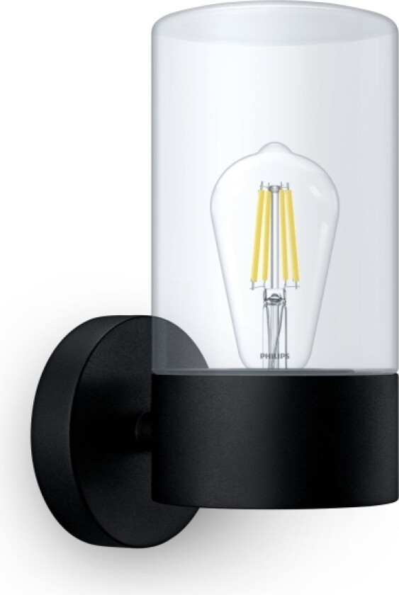 8720169266537, Väggbelysning För Utomhusbruk, Svart, Gjuten Aluminium, Ip44, Fasad, Trädgård, Terass, I