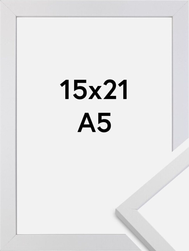 Ramme Trendy Akrylglass Hvit 15x21 Cm (A5)
