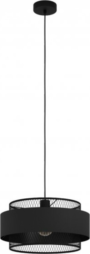 Eglo Bazely, Fleksibel Montering, Sort, Sort, Stål, Stoff, Rund