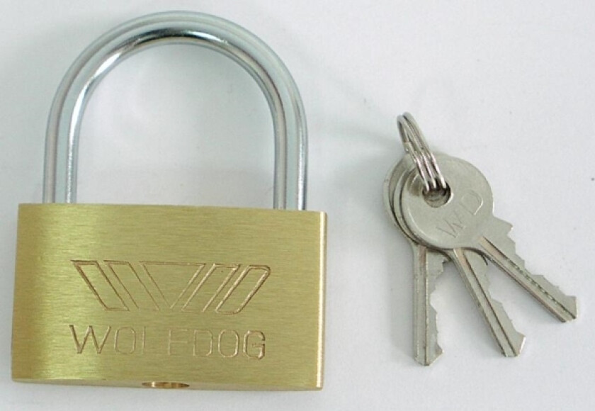 Mega Messing Hengelås 40Mm 3 Nøkler - 24040