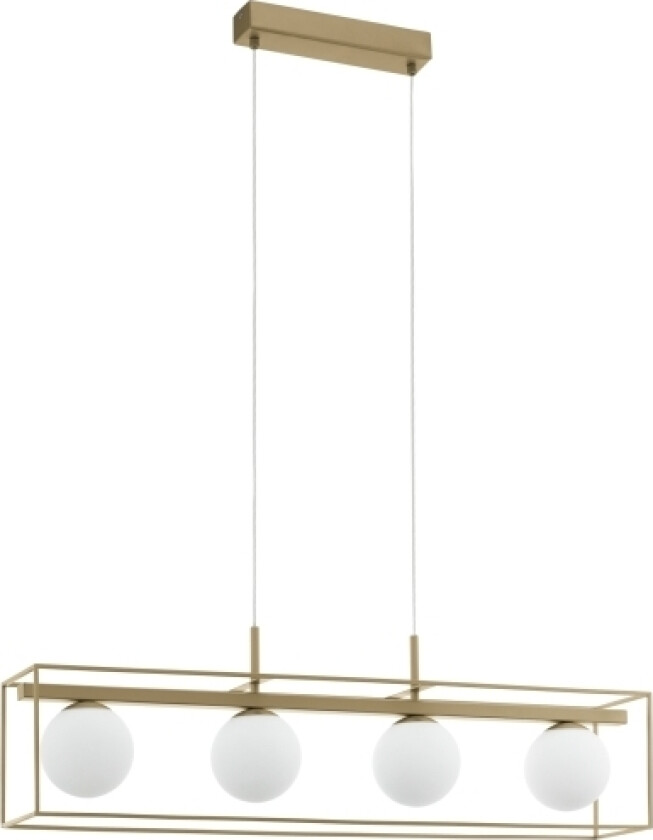 Eglo 97793, Sjampagne, Hvit, Stål, Glass, Rund, Innendørs