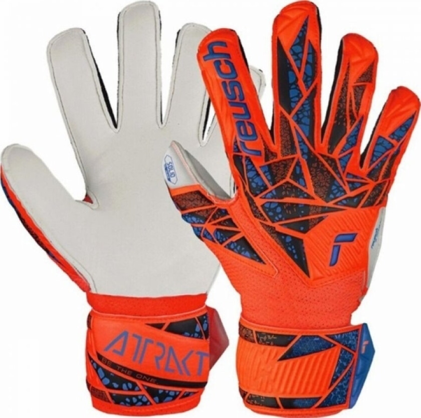 Keeperhansker Reusch Attrakt Solid Finger Support Junior Oransje 5472510 2210 (4)