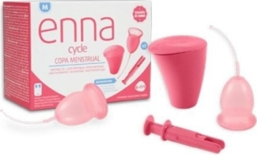 Cycle M-Size Menstrual Cup 2 Cups Applicator Sterilizer