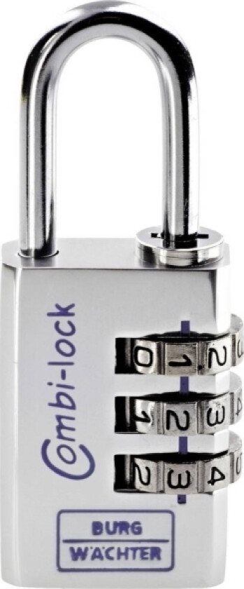 3641 Hængelås 30.20 Mm Aluminium-Sølv (Chrom) Kombinationslås