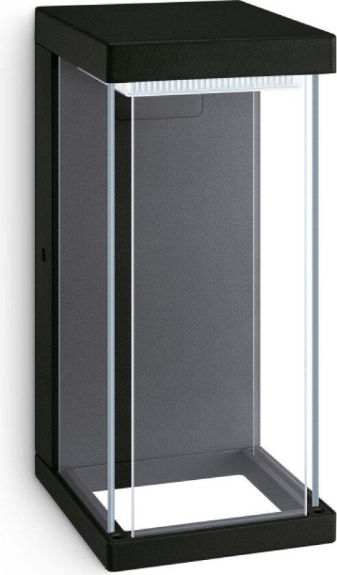 8720169266759, Väggbelysning För Utomhusbruk, Svart, Gjuten Aluminium, Ip44, Fasad, Trädgård, Terass, I