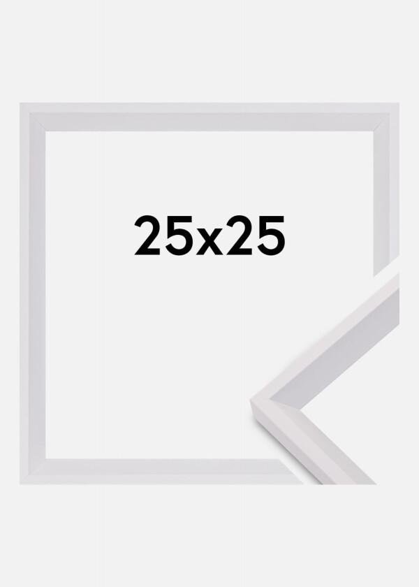 Ramme Globe Akrylglass Hvit 25x25 Cm