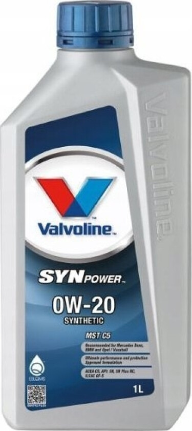 Motorolje Synpower Mst C5 0W20 1L, Valvoline