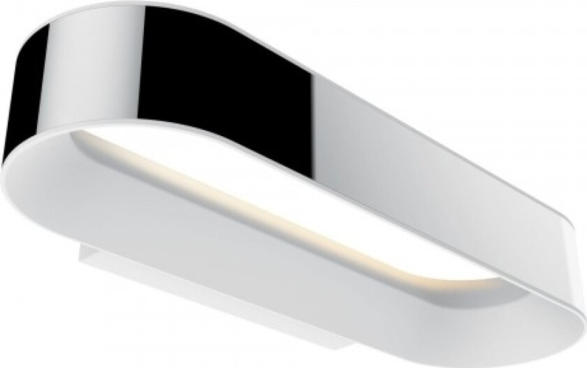 709.48, Overflatebehandlet, Rektangel, 1 Ampuller, 2700 K, Ip44, Kromfarget, Hvit