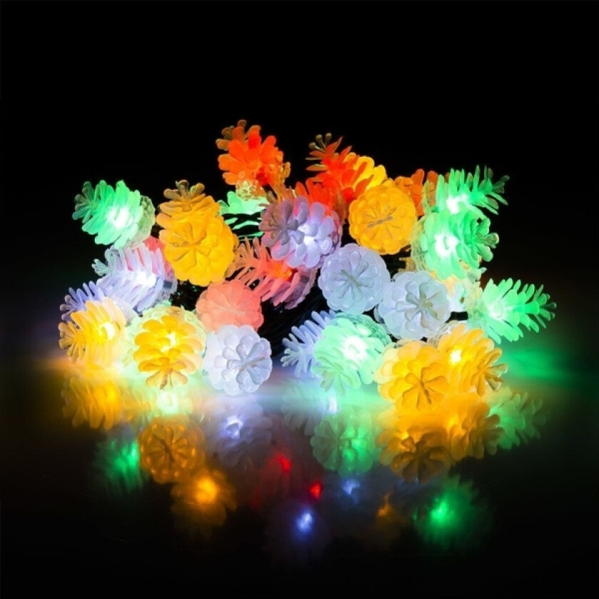 40 Led Fargerike Juletrelys