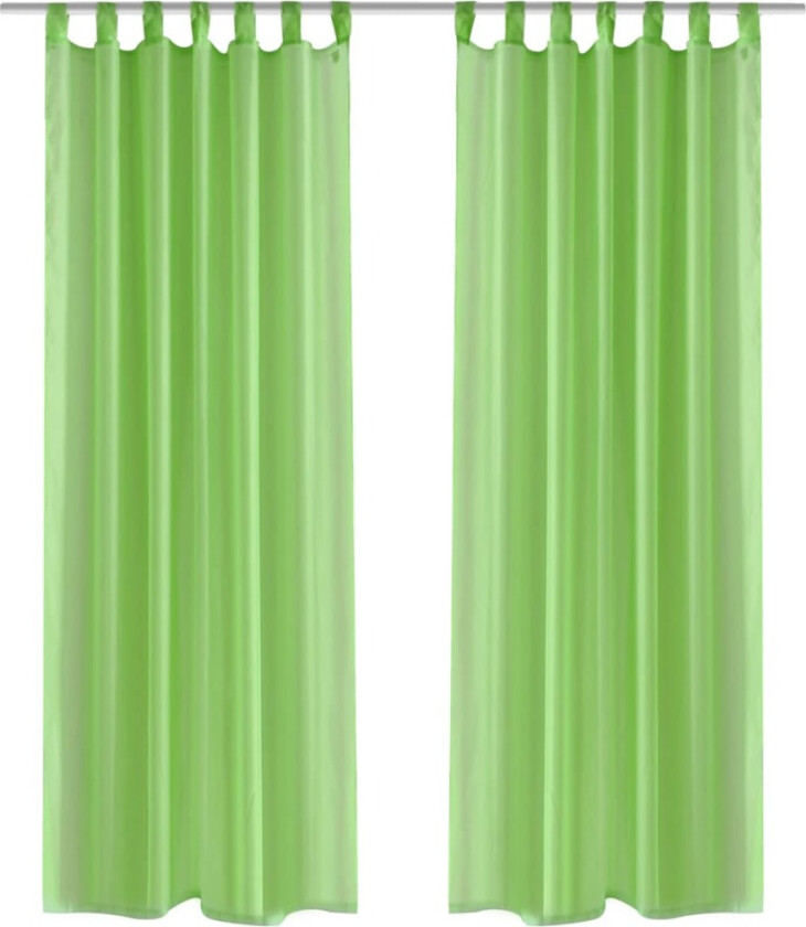 Eplegrønn Gardiner 140 x 245 cm 2 stk