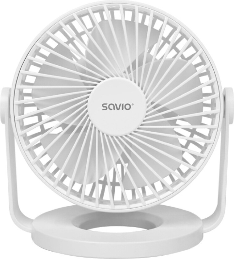 Savio Ad-01 White, Bladlös Fläkt För Hushållsbruk, Vit, Bord, Akrylnitrilbutadienstyren (Abs), Polypropylen (Pp), 36 Db, Knappar