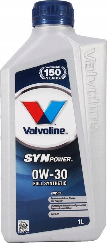 Motorolje Synpower Env C2 0W30 1L, Valvoline