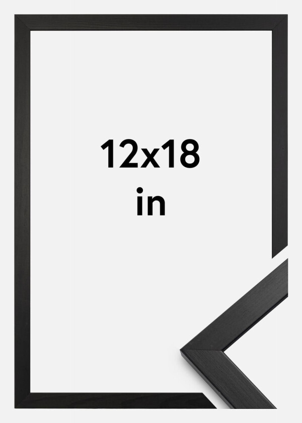 Ramme Stilren Akrylglass Svart 12x18 Inches (30,48x45,72 Cm)