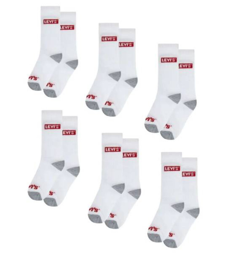 6 Pk Sokker Hvit/Grå