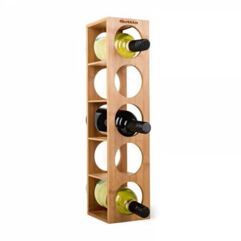 Vinstativ i bambus - 5 flasker