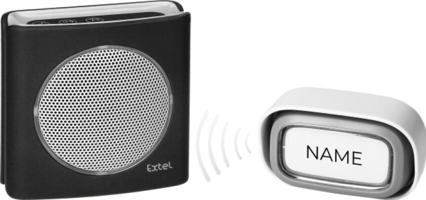 Orno Extel Dibi Flash Trådløs Ringeklokke, Sort