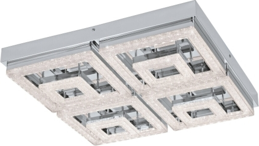 Eglo Fradelo, Led, Ikke-Utskiftbare Pærer, 3000 K, 1250 Lm, Ip20, Kromfarget, Gjennomsiktig