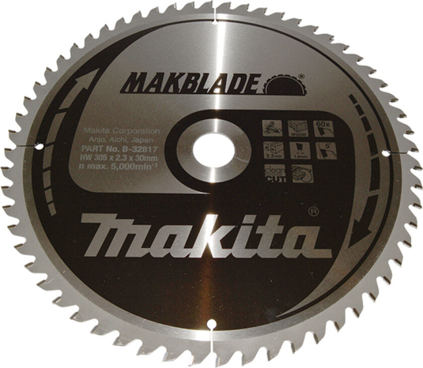 Sirkelsag 305X30x60z Makblade Tre