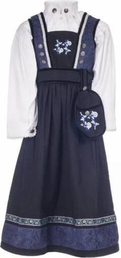 Mørk Blå Kristin Festdrakt Pike