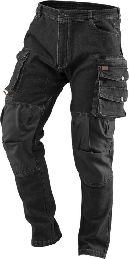 Neo Arbeidsbukse Denim, Sort, Størrelse Xxl