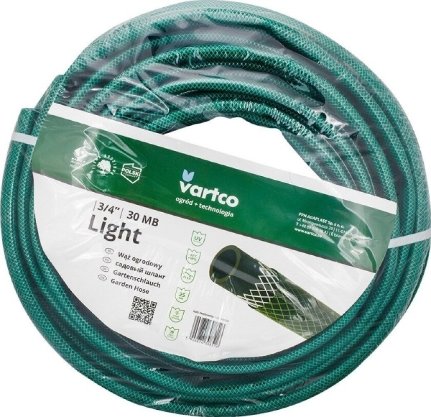 Garden Hose 3/4 30M 3-Ply Light Vartco Light 1001340030