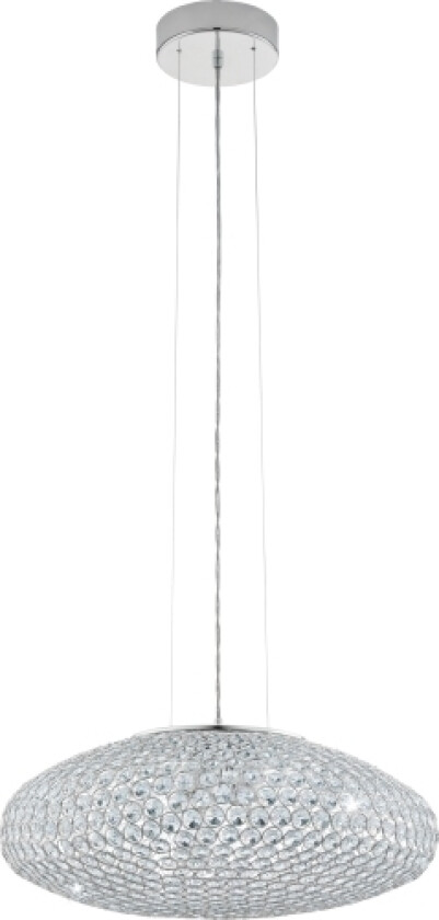 Eglo Clemente, Fleksibel Montering, Rustfritt Stål, Gjennomsiktig, Gjennomsiktig, Stål, Krystall, Innendørs