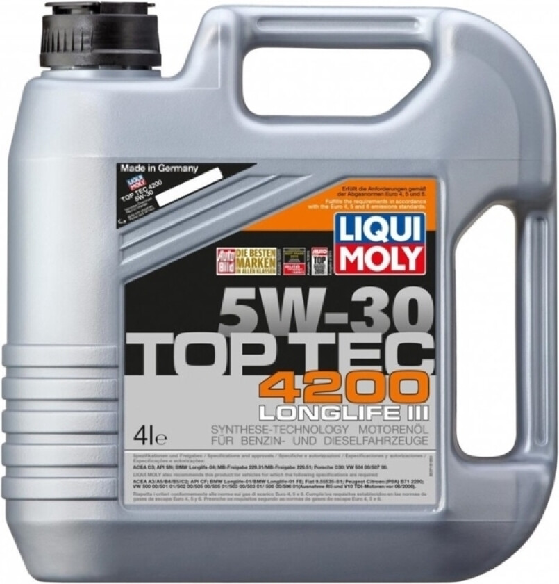Motorolje Liqui Moly Top Tec 4200 5W-30, 4 L