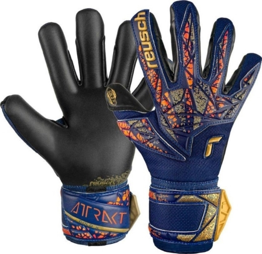 Keeperhansker Reusch Attrakt Gold X Mørkeblå 5470945 4411 (10,5)